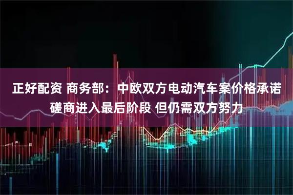 正好配资 商务部：中欧双方电动汽车案价格承诺磋商进入最后阶段 但仍需双方努力